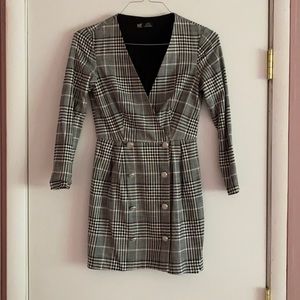 Zara Plaid Blazer Dress